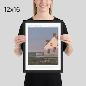 Joppa Flats, Newburyport framed travel poster 12x16 size