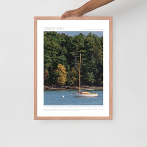 Sailboat on Great Bay, New Hampshire, Travel Poster/Print, New England, Multiple Sizes Available, HQ Print