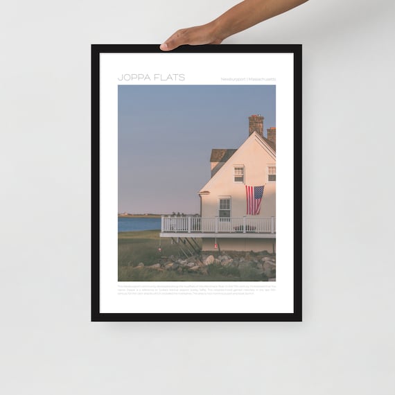 Joppa Flats Newburyport Framed Travel Poster/Print, New England Coastal Town, Massachusetts, Multiple Sizes Available, HQ Print