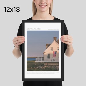 Joppa Flats, Newburyport framed travel poster 12x18 size