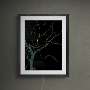 Washington D.C. Abstracte Kaart Minimalistische Kaart Moderne Kunst Afdrukbare Wall Art Washington D.C. Stratenplan Home Decor Digitale Print Moderne Kunst