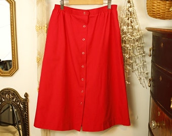 Red Skirt Vintage Red Skirt Vintage Knee Length Skirt Vintage Sheath Skirt Vintage Red Knee Length Skirt Vintage 90s Skirt