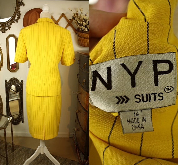 Vintage Pinstripe Skirt Set Vintage Pinstripe Sui… - image 4