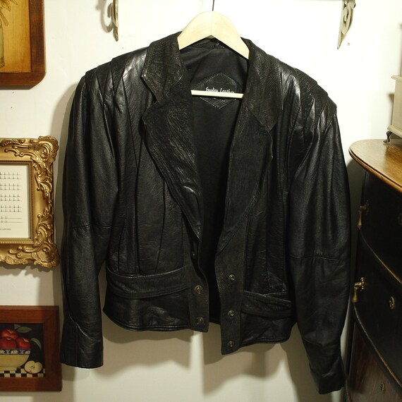 Vintage 80s Crocodile Print Leather Jacket – Not Too Sweet