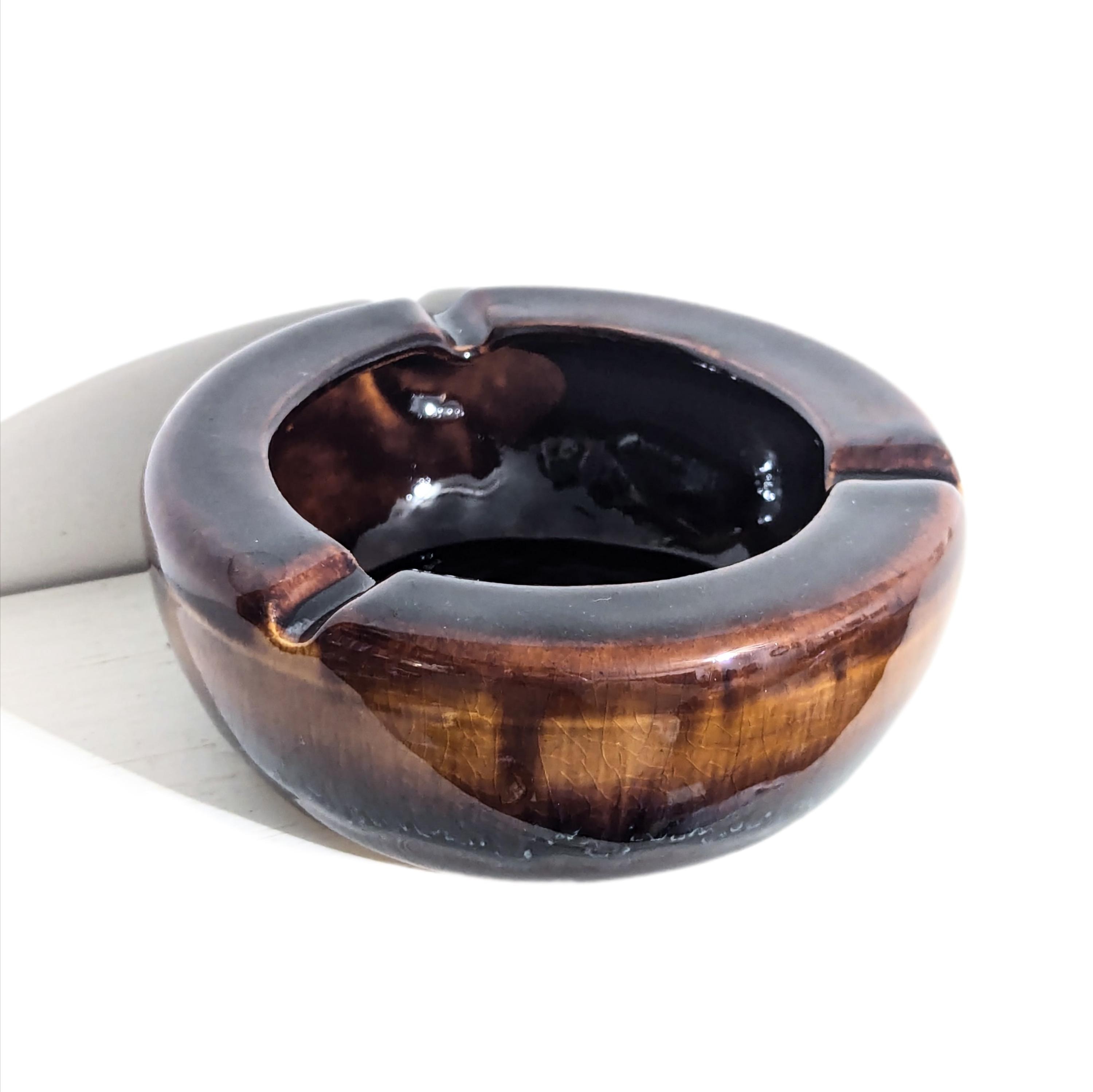 Vintage Mid Century Stoneware Ashtray Vintage Mid Century Ceramic