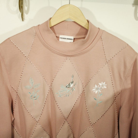 Vintage Pink Grandma Sweatshirt Embroidered Sweat… - image 2