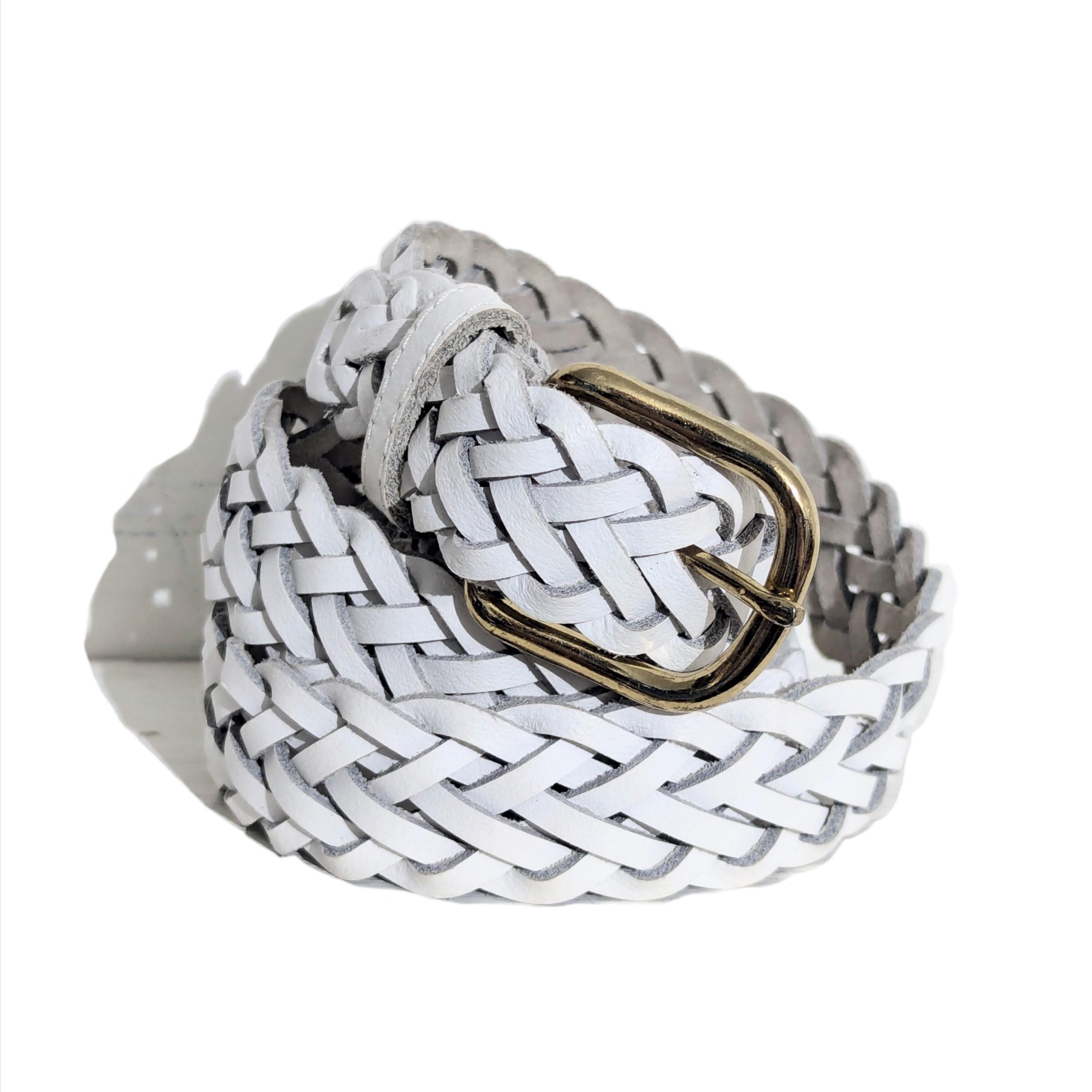 Vintage Leather Braided Belt with Silver Details Vintage Braided Belt - Etsy main image 4