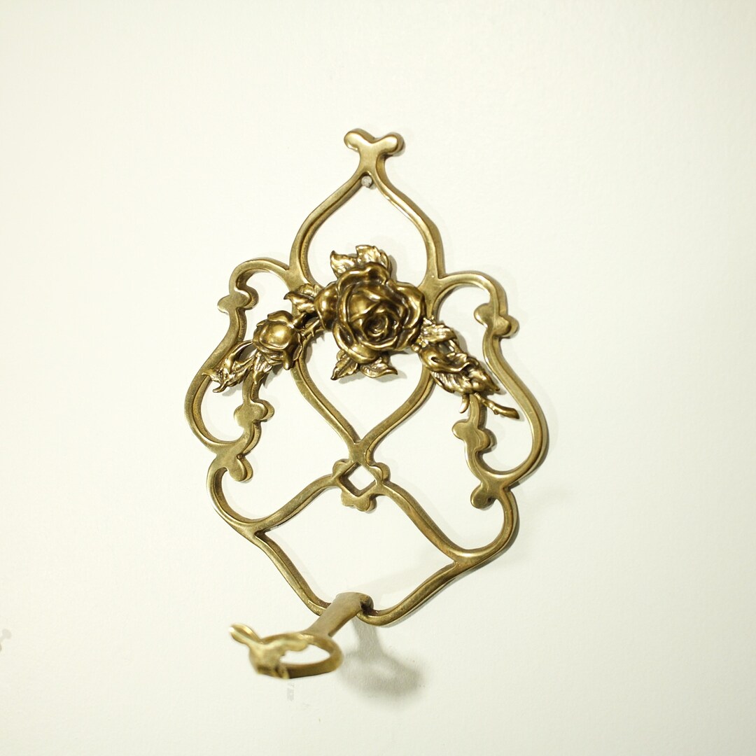 Vintage Brass Wall Sconce Vintage Wall Vase Holder Brass Vase Etsy