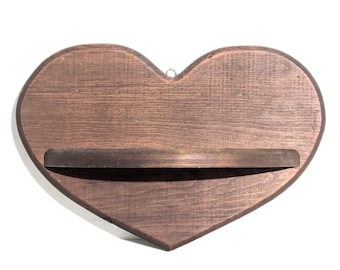 Wood Heart Shelf Cottagecore Shelf Vintage Farmhouse Shelf Wood Shelf Rustic Wood Shelf Wood Kitchen Shelf Cottage Decor Farmhouse Decor