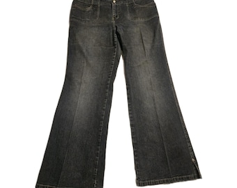 Jeans acampanados vintage Zana Di Y2K de lavado medio, talla grande 20