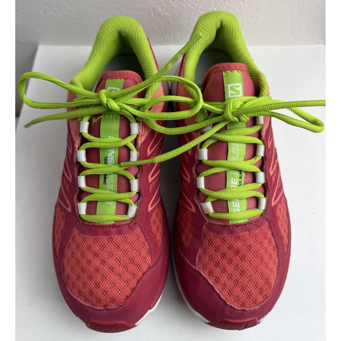 Salomon Sense Womens Contragrip Pulse Trail Chunky Sneakers 7.5 Pink Green Mesh, foto 4 de 5