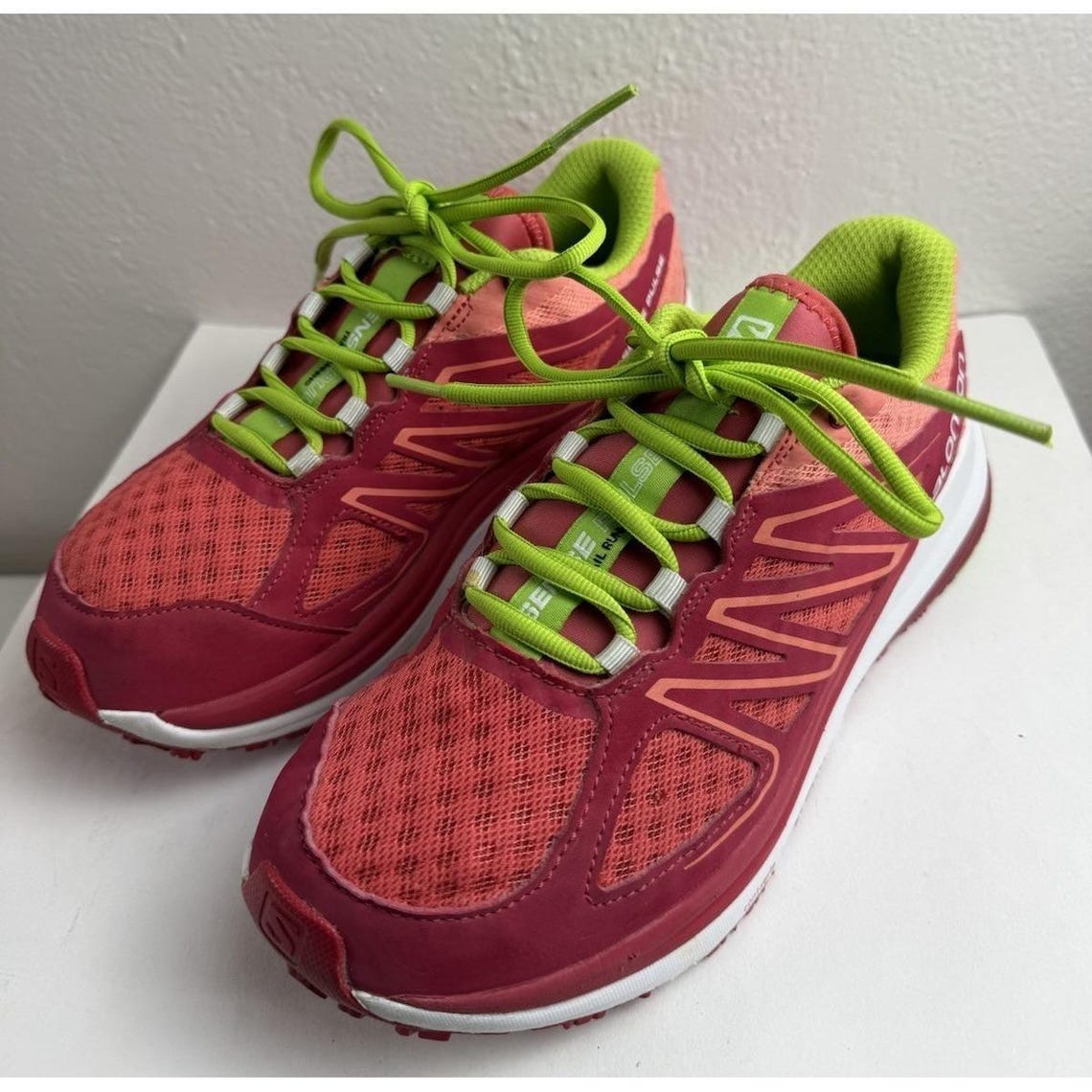 Salomon Sense Womens Contragrip Pulse Trail Chunky Sneakers 7.5 Pink Green Mesh, foto 2 de 5
