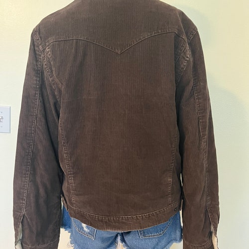 Marvin Richards-70s shops Vintage, Brown, Corduroy/Sherpa, Button Up, Jacket. Size-M/M