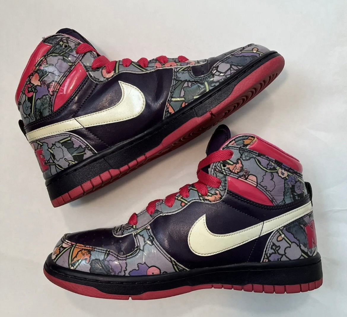 Nike Dunk High 花柄デザイン Nike Dunk-women's, 2009 Vintage, Purple/pink, Grand High