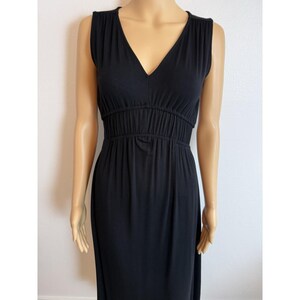 Joie Black Soft Luxe Drapey Pleated Empire Waist Midi Dress Size XS Minimalist image 9
