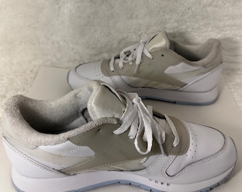 Reebok Classic Zapatillas vintage de los 90, blancas, de cuero