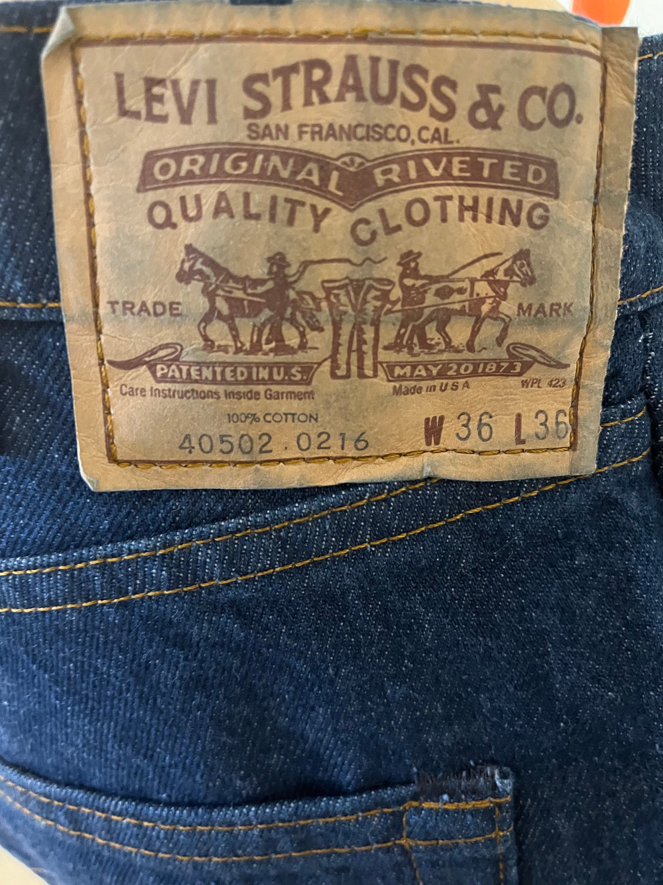 StylishAttic Levi's-80s Vintage, Raw Denim, Made in USA, Button Up, Men's Jeans. Size-36x36 StylishAttic Levi's-80s Vintage, Raw Denim, Made in USA, Button Up, Men's Jeans. Size-36x36