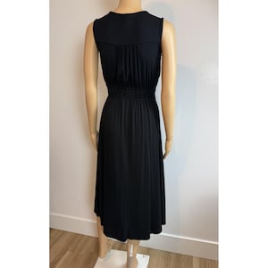 Joie Black Soft Luxe Drapey Pleated Empire Waist Midi Dress Size XS Minimalist image 6