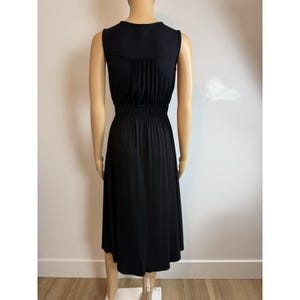 Joie Black Soft Luxe Drapey Pleated Empire Waist Midi Dress Size XS Minimalist image 5