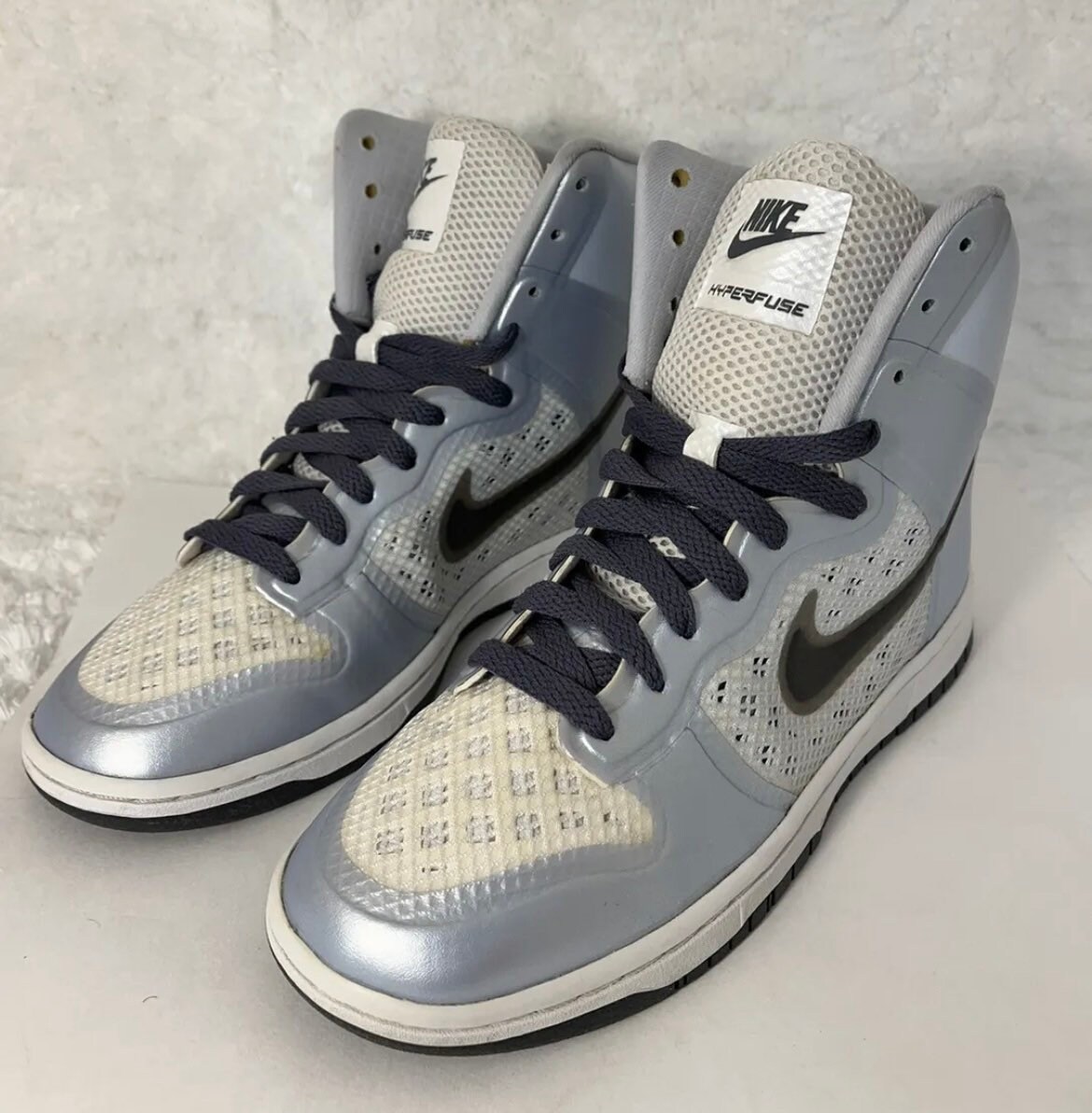 Nike womens Grey white Hi Skinny Hyperfuse Dunk Sneaker. Size 7 Etsy