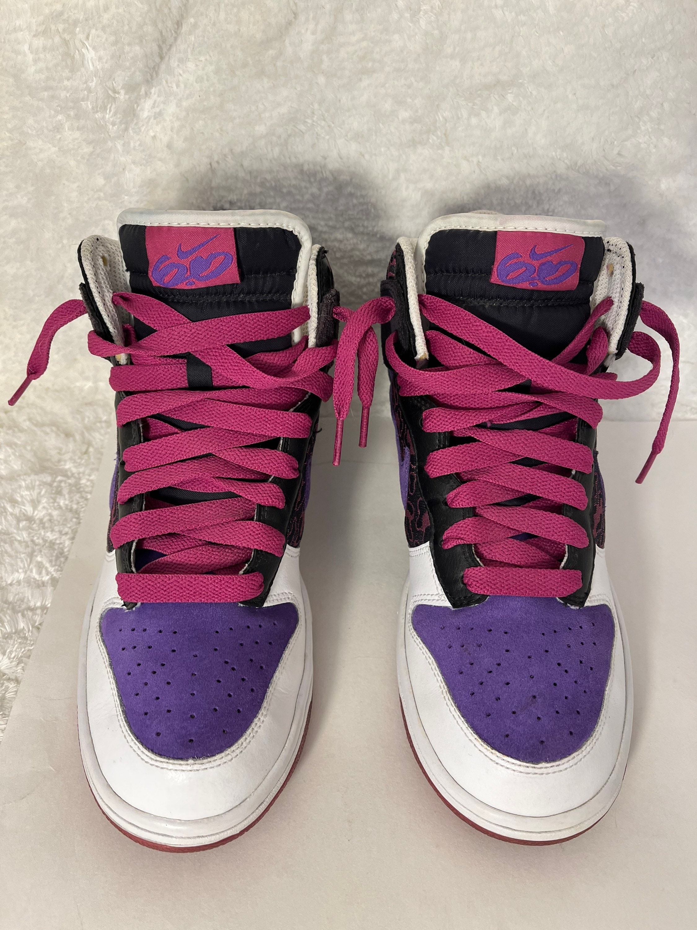 Nike Dunk-vintage, High 6.0, Womens, Purple/white/pink, Leopard