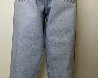 Lucky Brand-90’s Vintage, Light Blue, Relaxed Fit #1, Dungarees, Made In USA. Size-34