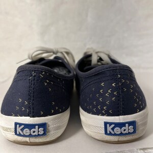 Keds Ortholite-90s Vintage, Navy/Gold, Canvas, Lace Up Shoes. Size-8 image 6