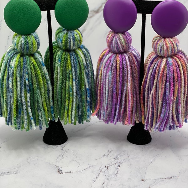 Colorful button tassels