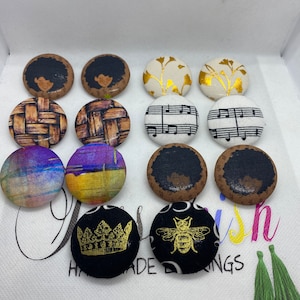 Oversized Button Earrings