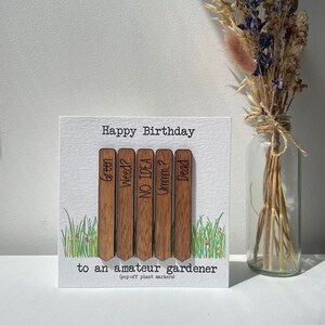 Gardener Birthday Card | Funny Gardener Happy Birthday Card | Luxury