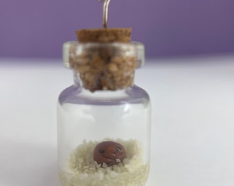 PENDANT ONLY Tiny Grumpy Desert Rain Frog Bottle Pendant