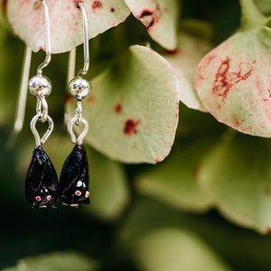 Tiny Vampire Bat Earrings
