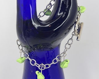 Tiny Frogs Charm Bracelet