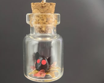 PENDANT ONLY Tiny Mothman Pendant with Glowing Eyes