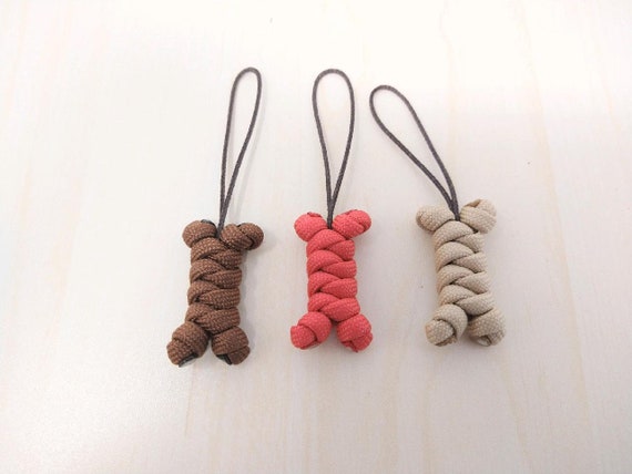 Paracord Dog Treat Keychain 3 Pack 550 and Micro Paracord -