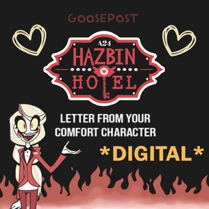 Carta de tu personaje favorito en Hazbin Hotel (DIGITAL)