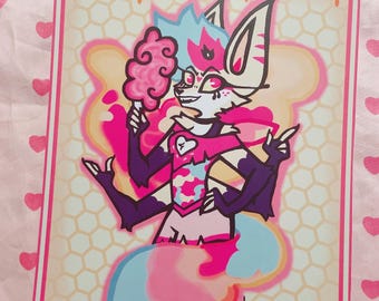 Lámina artística de Helluva Boss Beelzebub