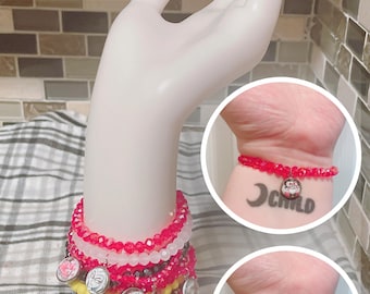 Hazbin Hotel Beaded Charm Braclet