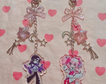 Madoka Magica Magical Girl Keychains
