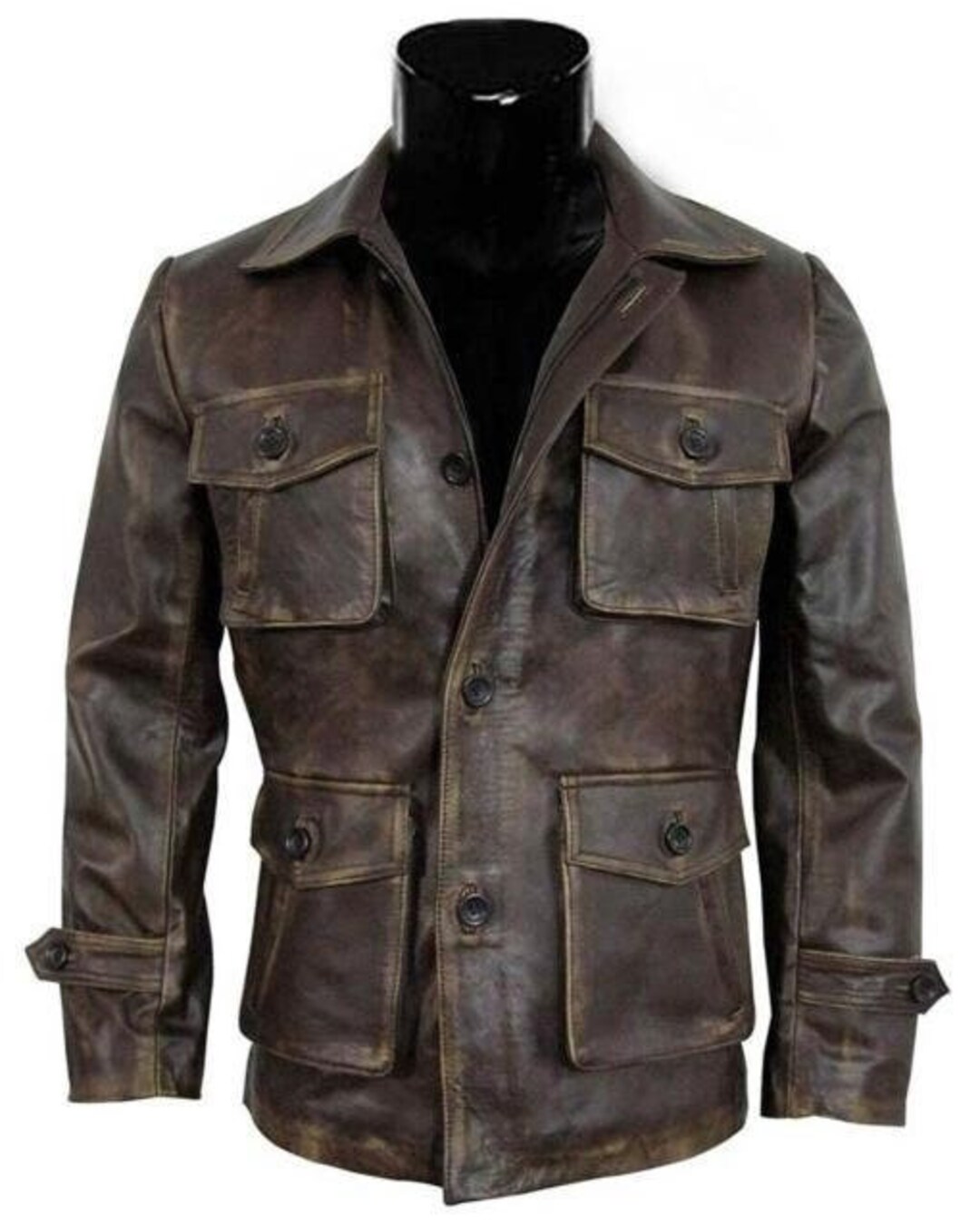 Supernatural Dean Winchester Brown Distressed Leather Long - Etsy