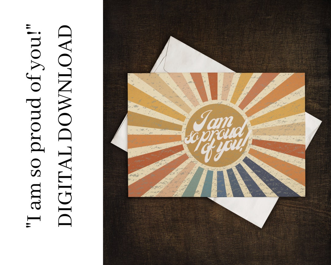 Proud of You Greeting Card, Postcard, Encouraging Greeting Card - Etsy ...
