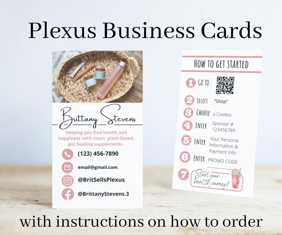 Plexus Business Cards, Network Marketing Business Cards, Customizable ...