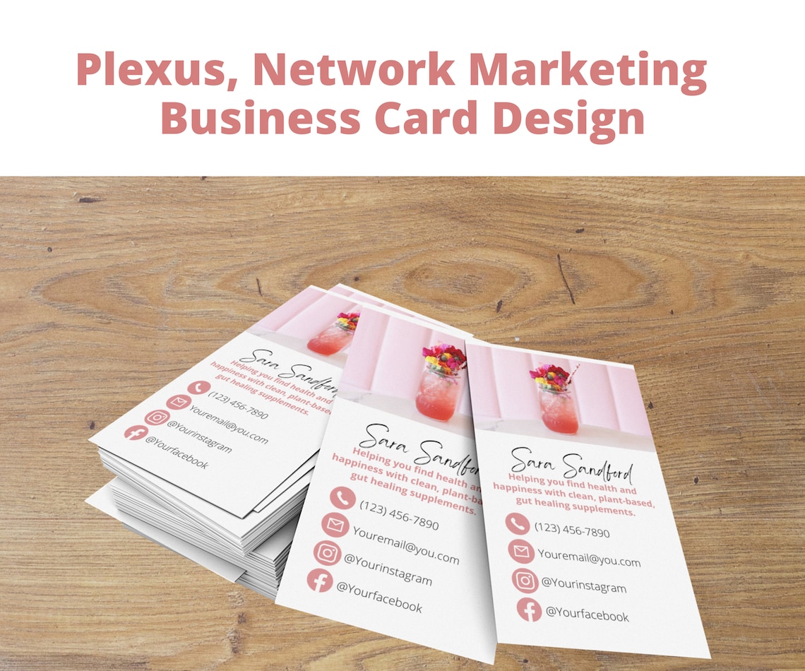 Plexus Business Cards Network Marketing Business Cards - Etsy