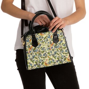 Shoulder Handbag with Traditional Italian Florentine Design, Classic Tuscan Floral Pattern, Stylish Gift for Her, Perfect Mother&#39;s Day Gift