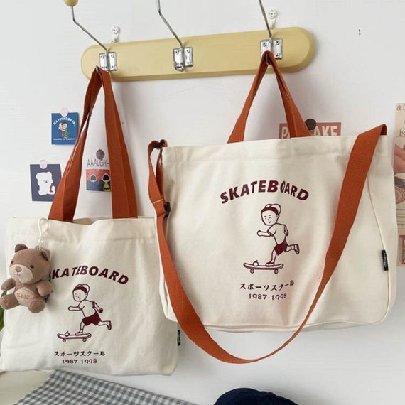 Retro Letter Print Tote Bag, Large Capacity Shoulder Bag, Perfect Underarm  Bag For Commuting