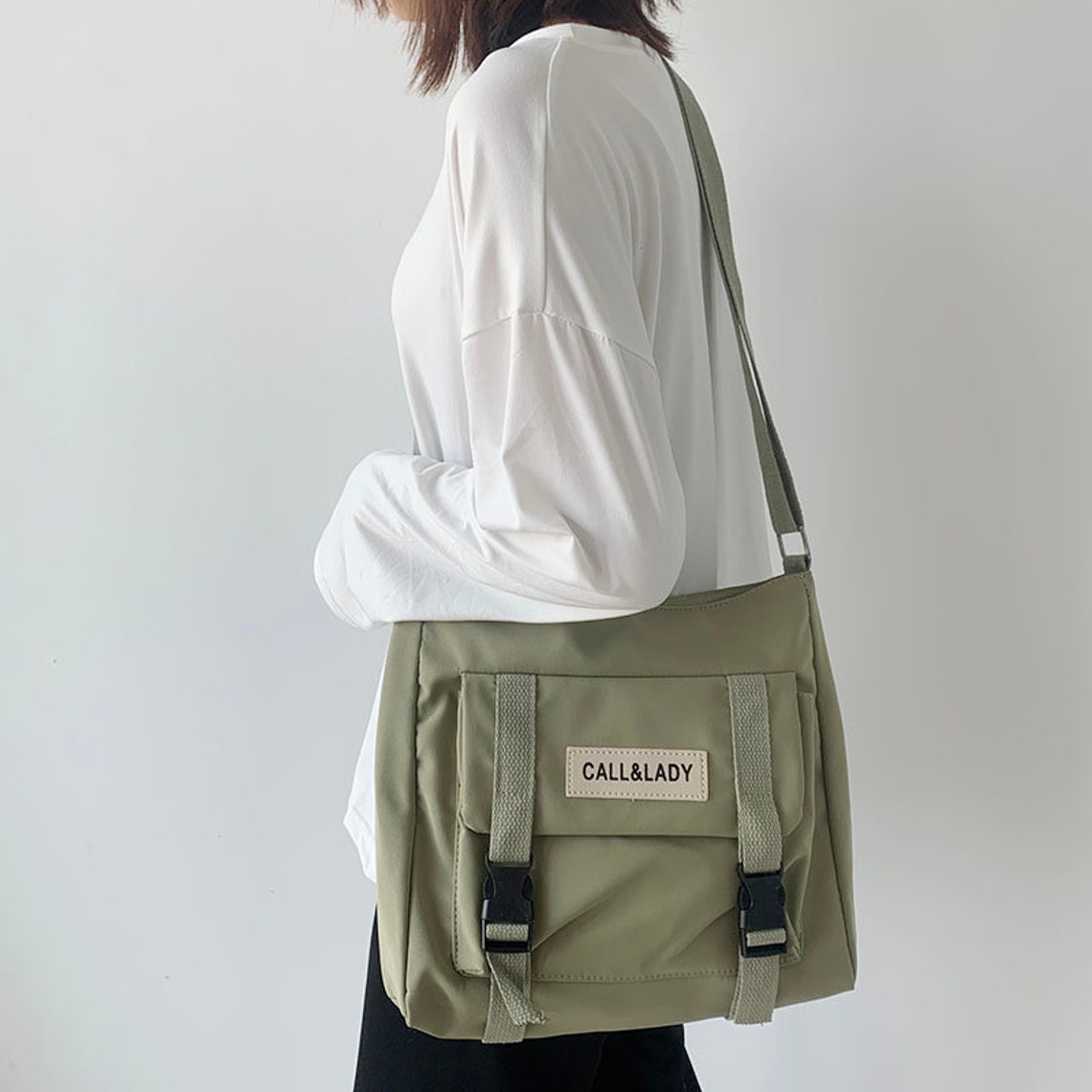 Japanese Simple Messenger Bag Korean Bag Student Nylon - Etsy