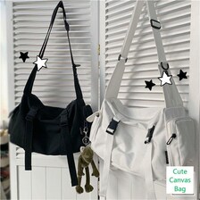 Dark tooling retro messenger bag for women, ins style versatile