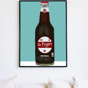 Dr Pepper Bottle Original Print