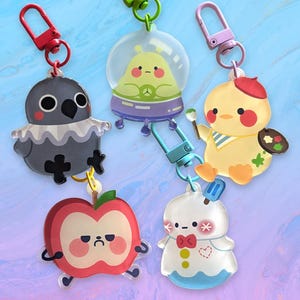 Love and Deepspace Plushie 2&quot; Acrylic Keychains | Claw Machine Plushie Acrylic Keychains