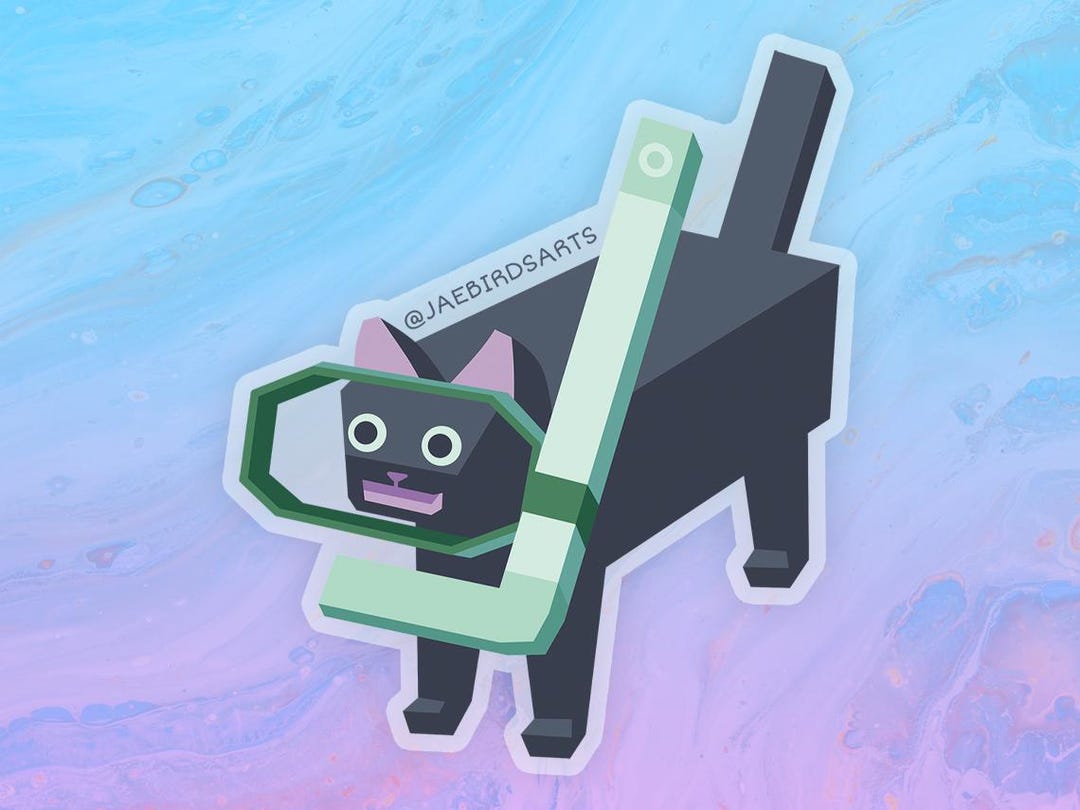 Scuba Cat Sticker Katamari Scuba Cat 3